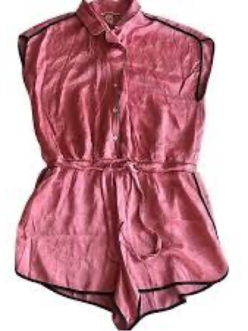 Victoria's Secret Pink Satin Sleepwear Label Close-Up Size S